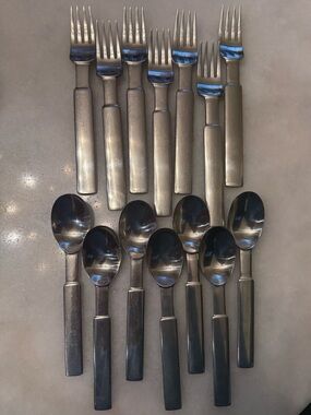 Flatware Stainless Steel Set 14 Pieces Dansk Artisan Design Antique